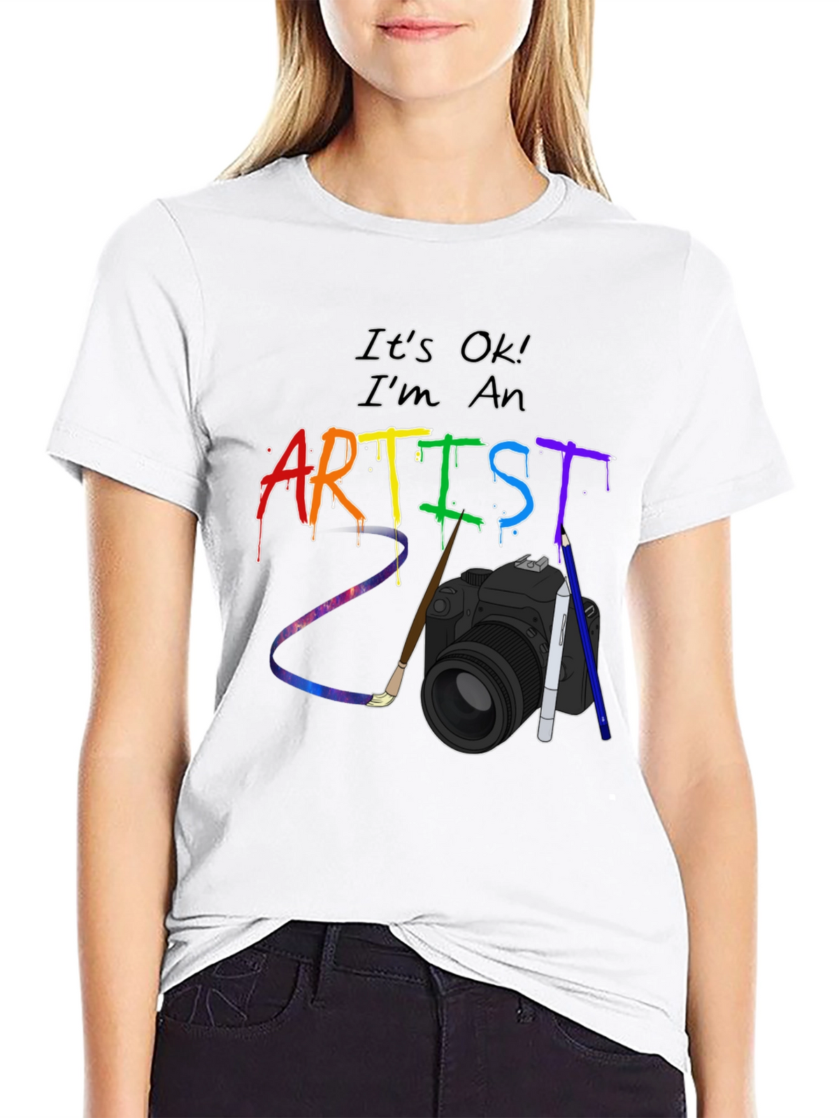 Artist T-Shirt - Rainbow Art Design