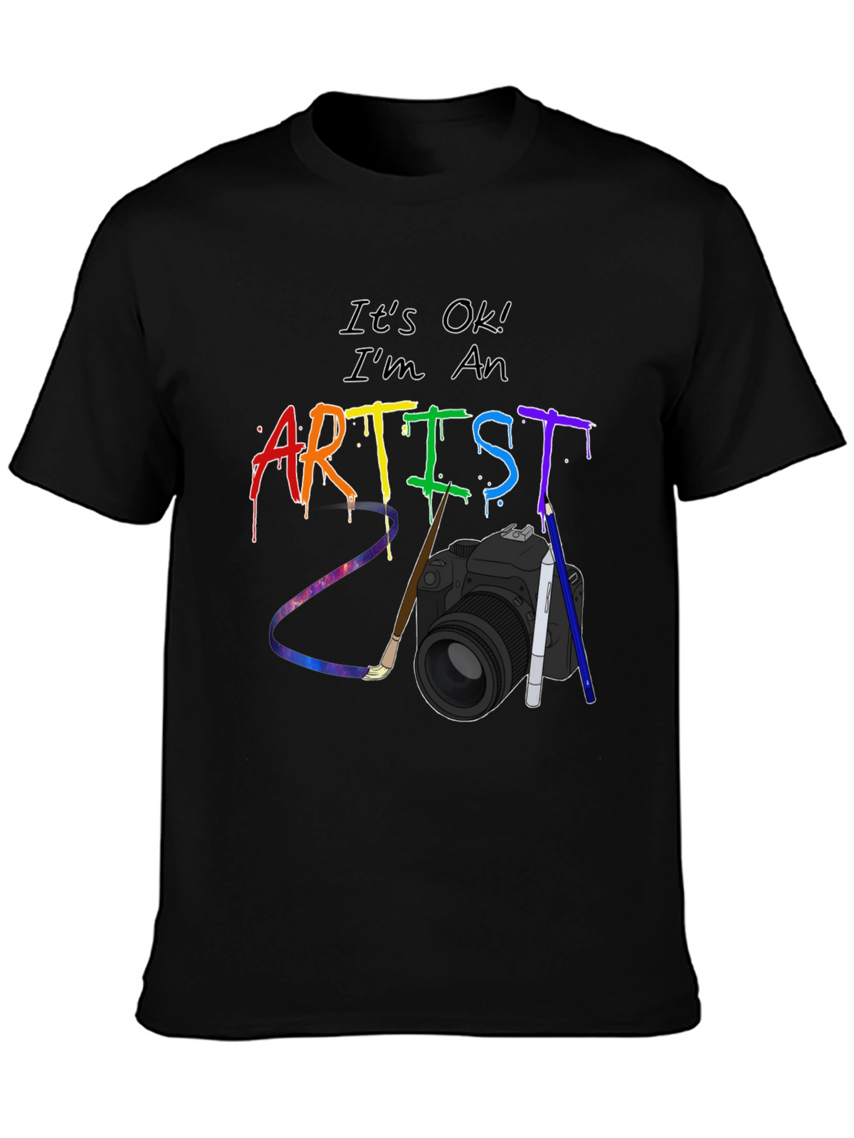 Artist T-Shirt - Rainbow Art Design
