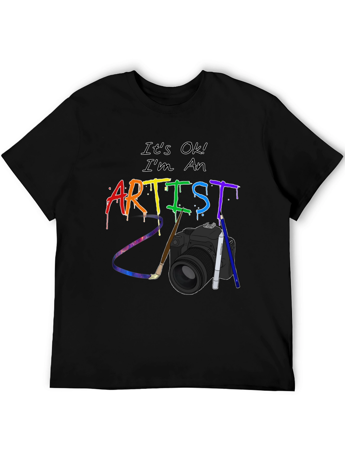 Artist T-Shirt - Rainbow Art Design