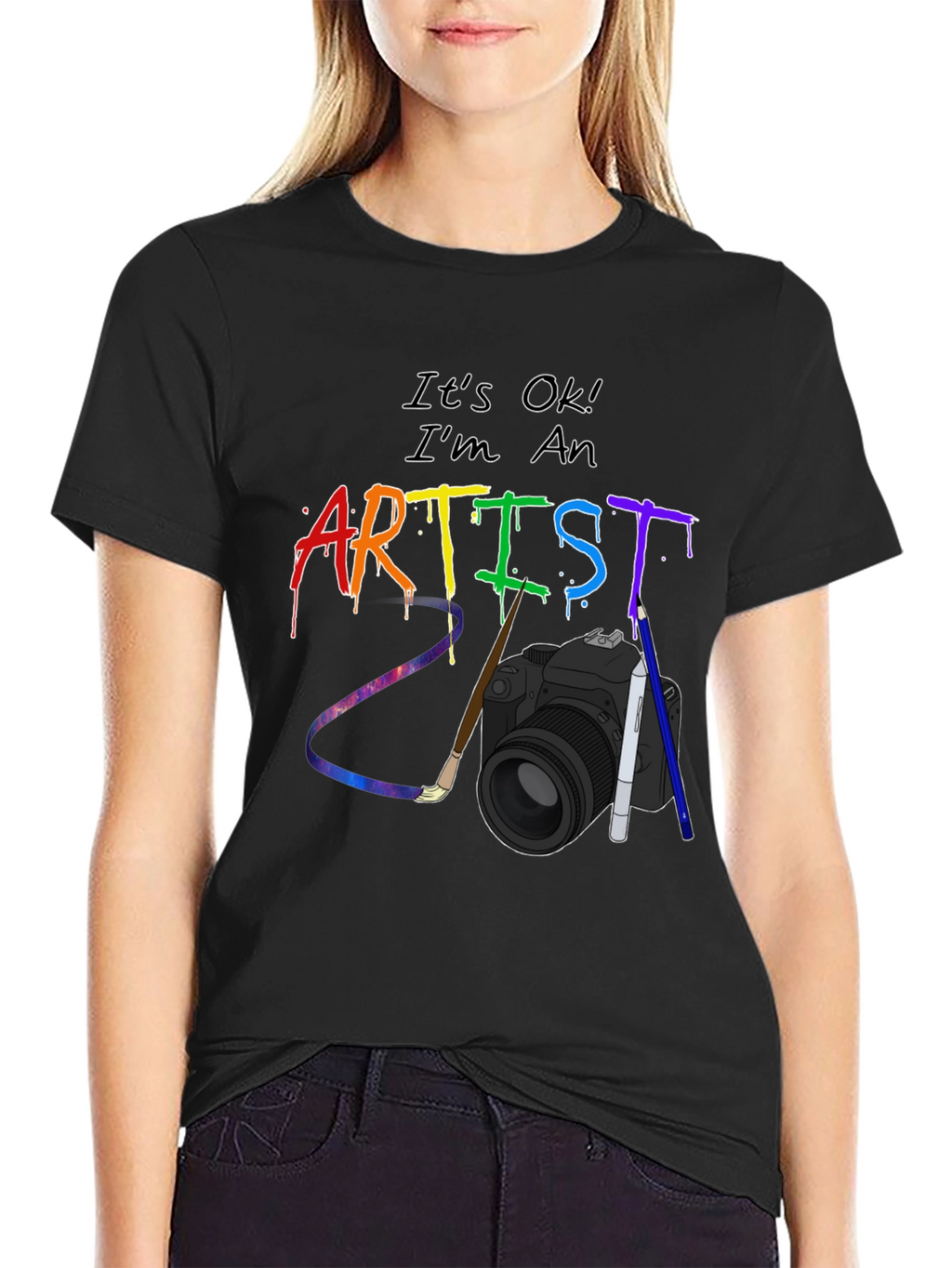 Artist T-Shirt - Rainbow Art Design