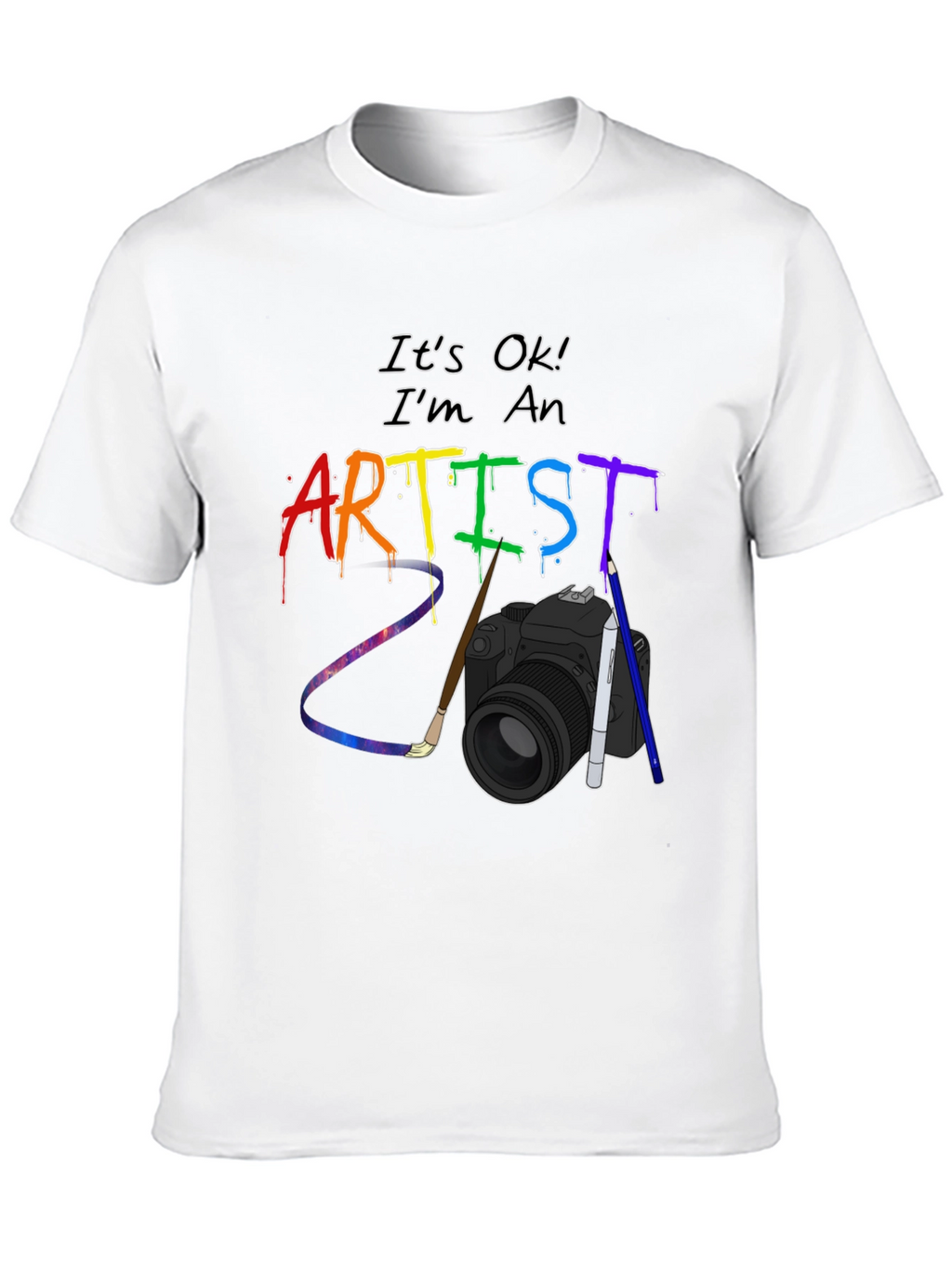 Artist T-Shirt - Rainbow Art Design