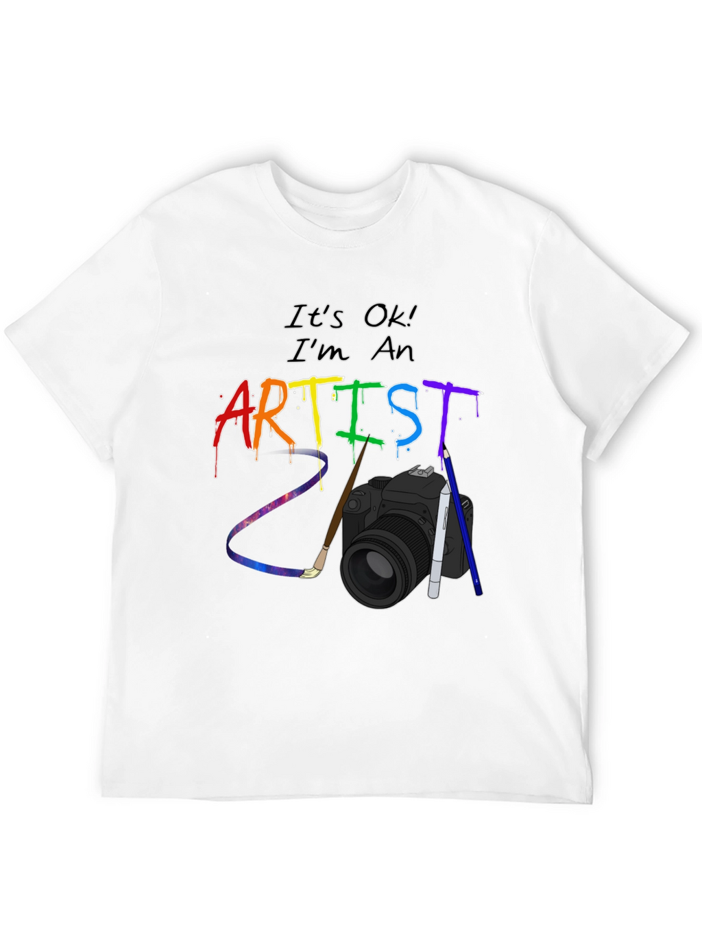 Artist T-Shirt - Rainbow Art Design