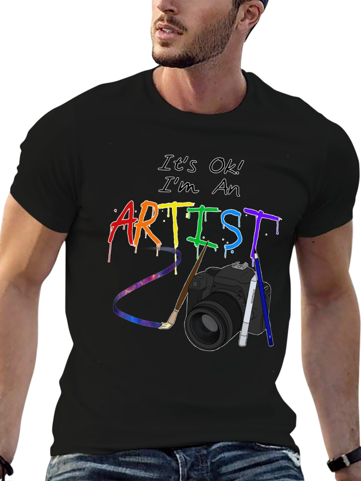 Artist T-Shirt - Rainbow Art Design