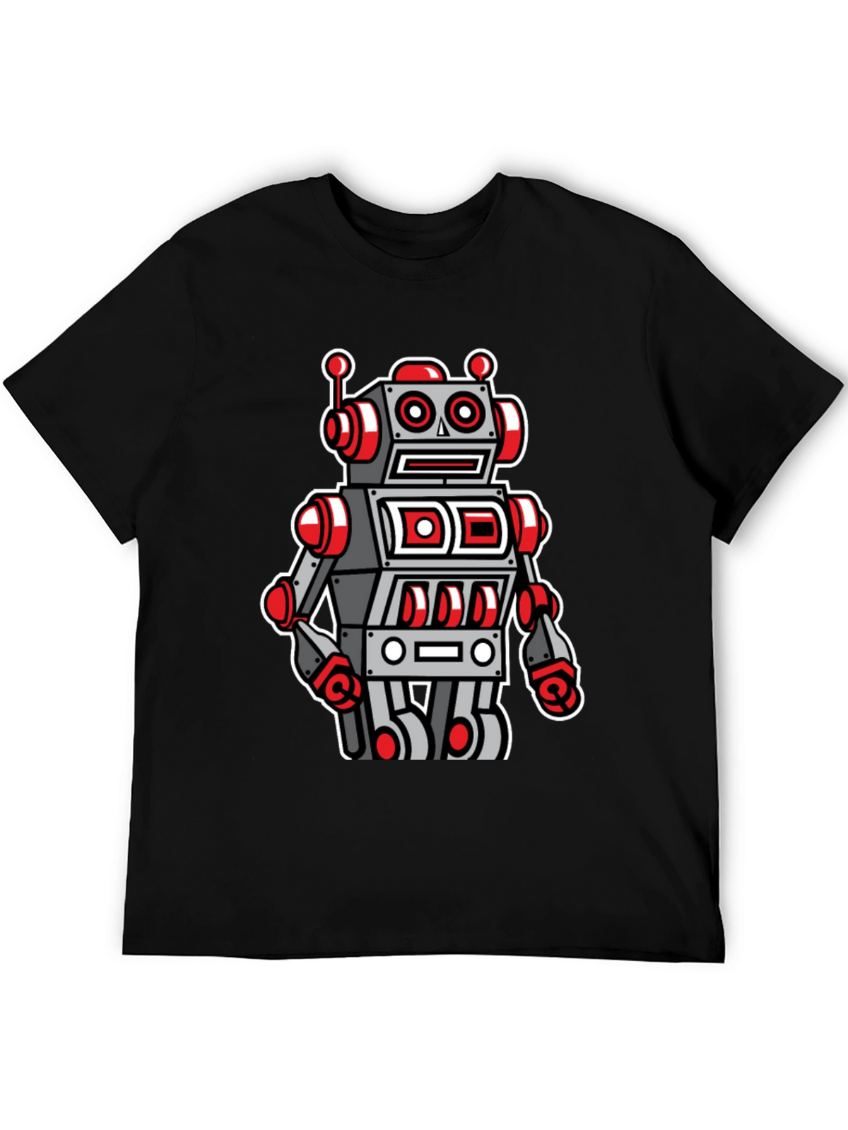 Robot Graphic Tee - Cool Cartoon Style