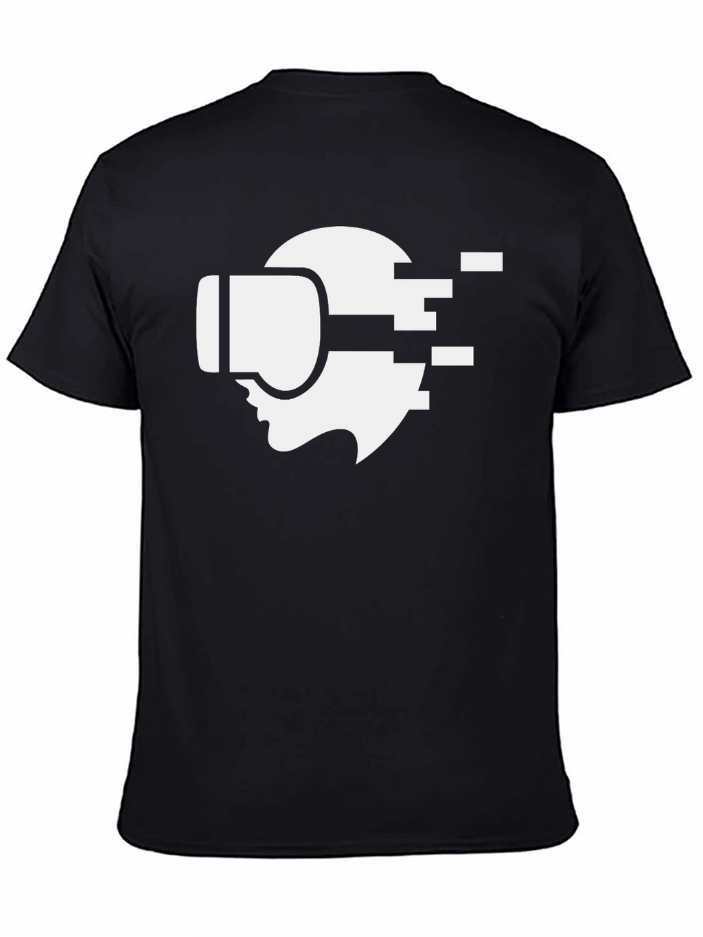 VR Headset Graphic Tee - Black Cotton T-Shirt