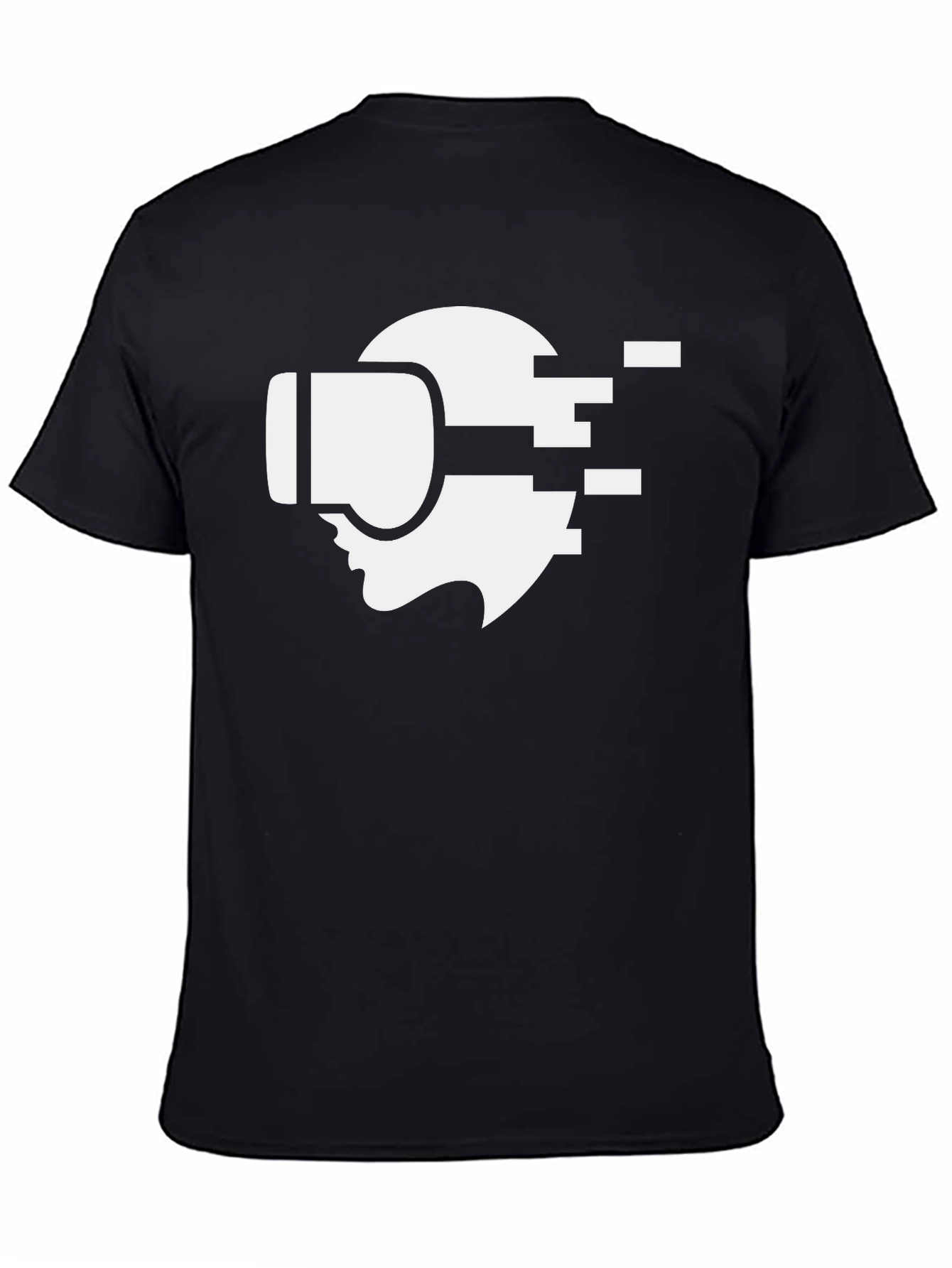 VR Headset Graphic Tee - Black Cotton T-Shirt
