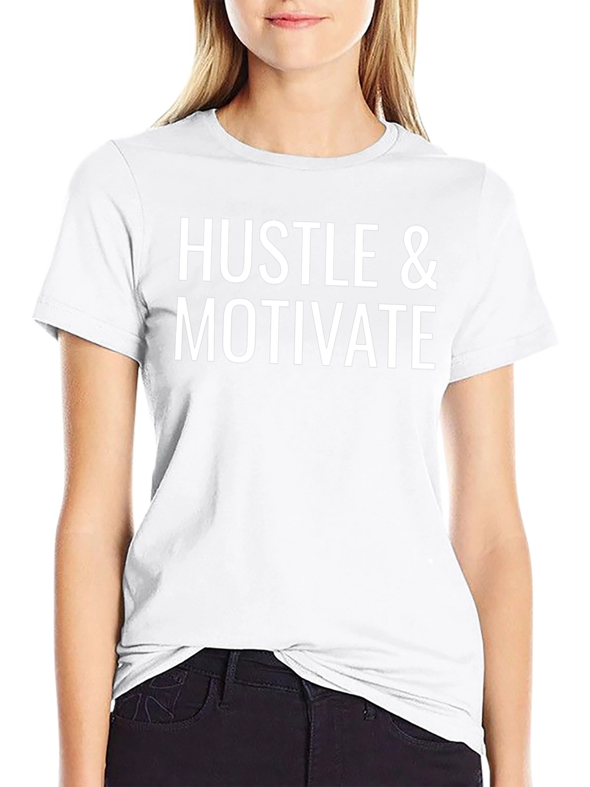 Hustle & Motivate Black Graphic T-Shirt