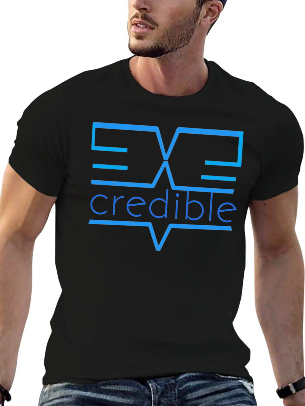 Incredible Graphic Tee - Modern Design Black T-Shirt