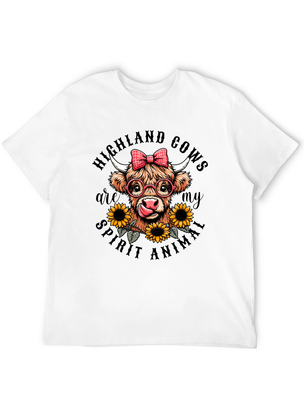 Highland Cow Spirit Animal Graphic T-Shirt