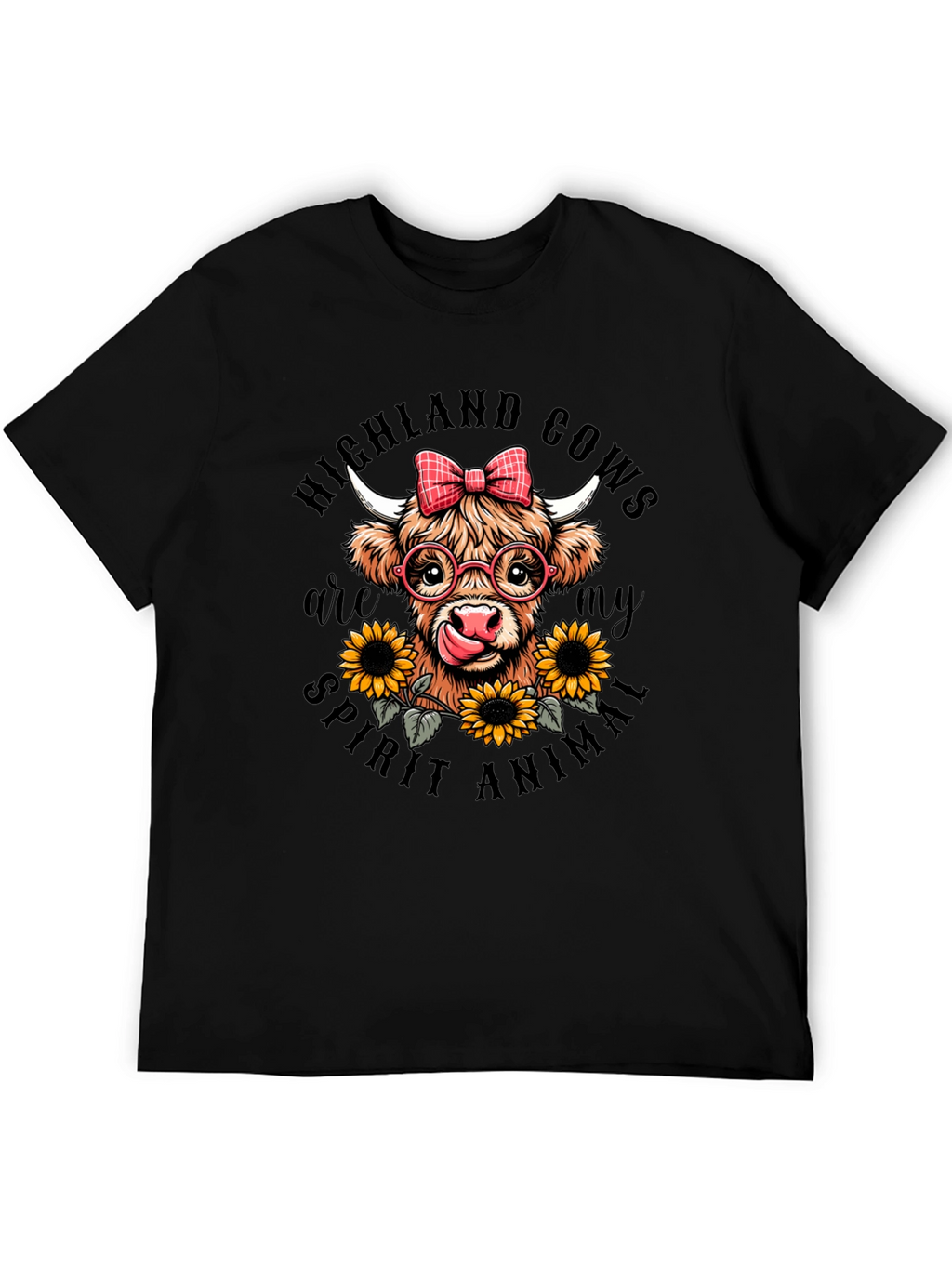 Highland Cow Spirit Animal Graphic T-Shirt