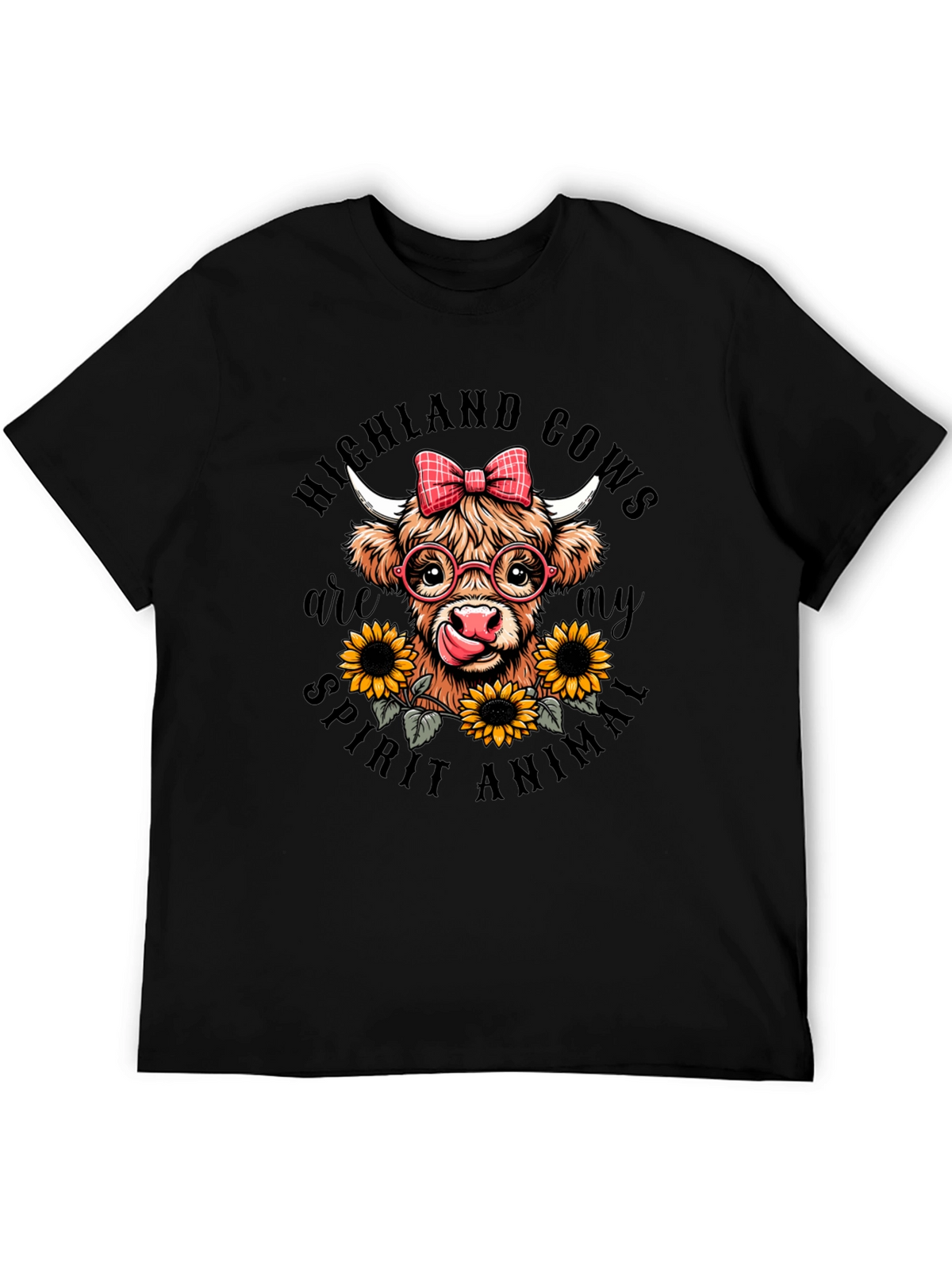 Highland Cow Spirit Animal Graphic T-Shirt