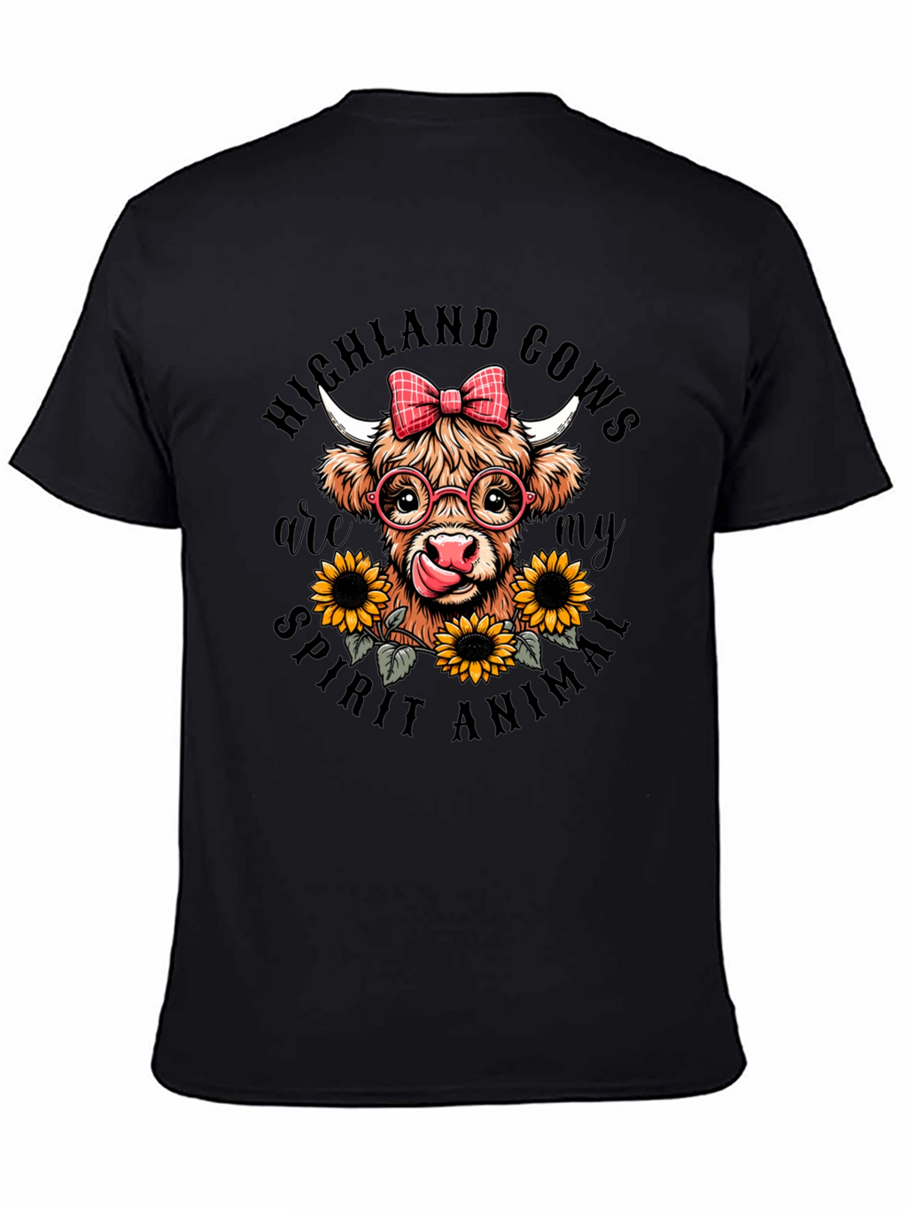 Highland Cow Spirit Animal Graphic T-Shirt