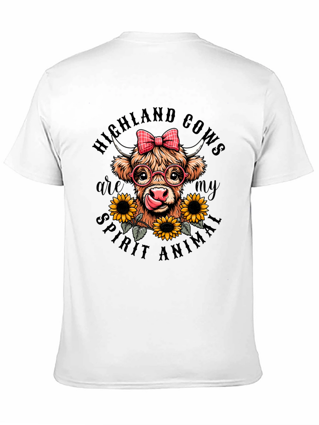 Highland Cow Spirit Animal Graphic T-Shirt