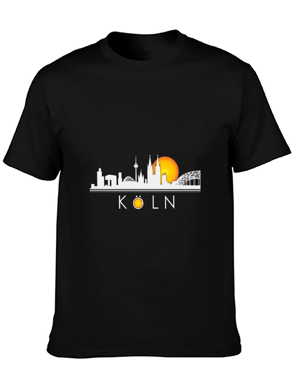 Köln Skyline T-Shirt - Black Cotton Tee