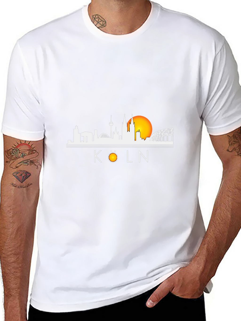 Köln Skyline T-Shirt - Black Cotton Tee