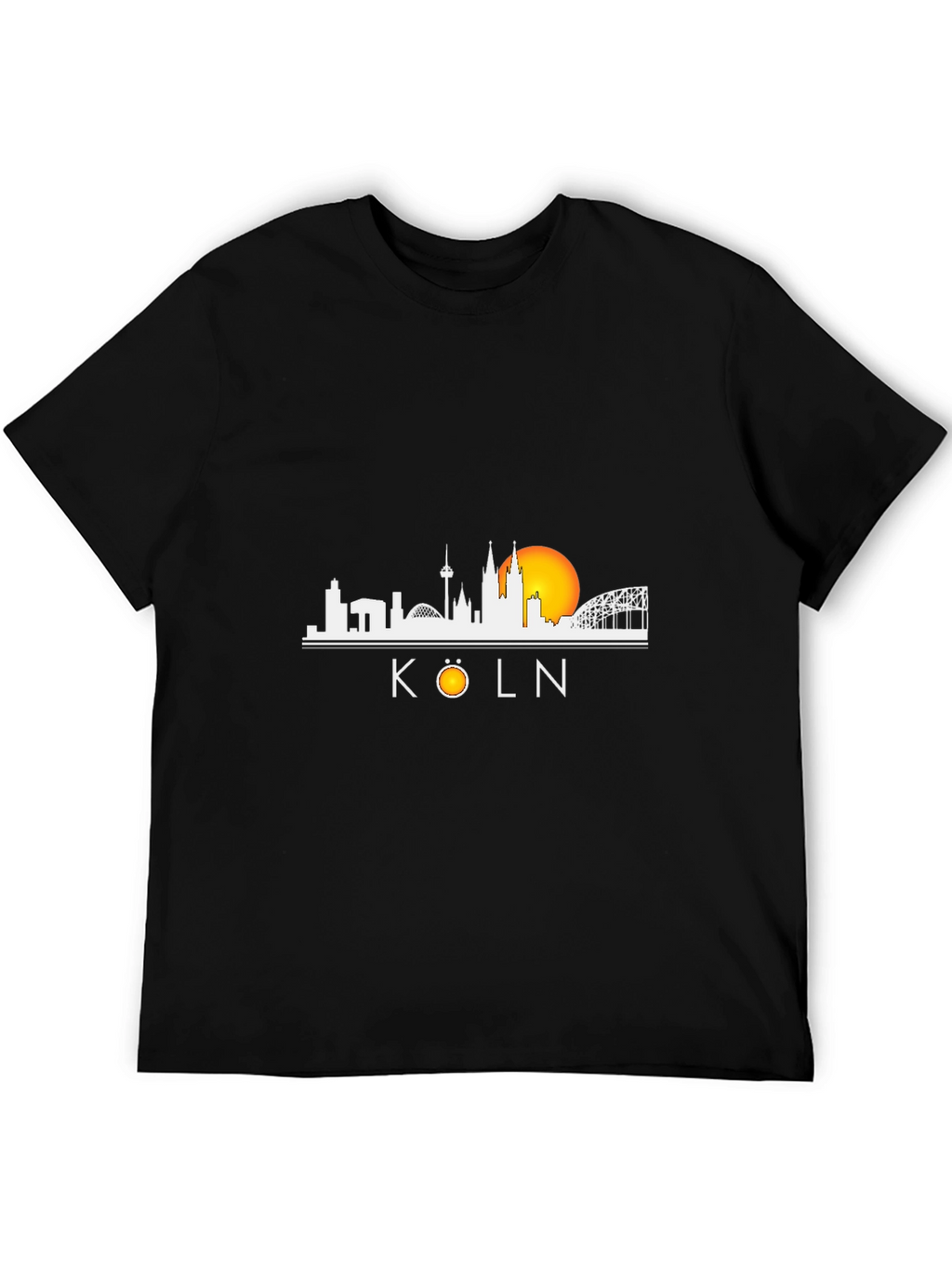 Köln Skyline T-Shirt - Black Cotton Tee