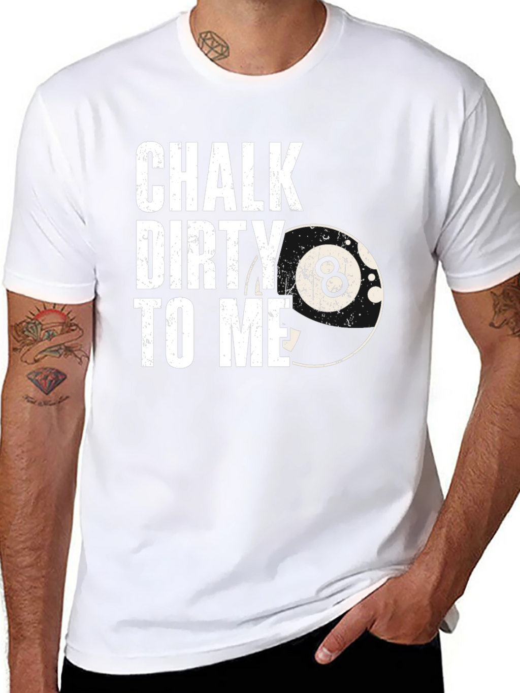 Chalk Dirty to Me Black T-Shirt Billiards Pool