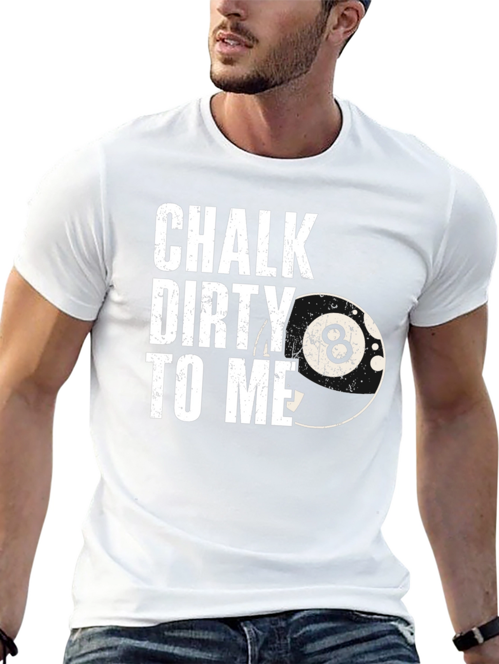 Chalk Dirty to Me Black T-Shirt Billiards Pool