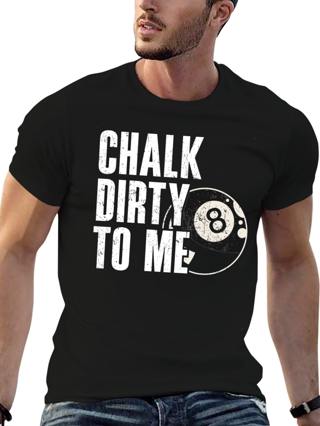 Chalk Dirty to Me Black T-Shirt Billiards Pool
