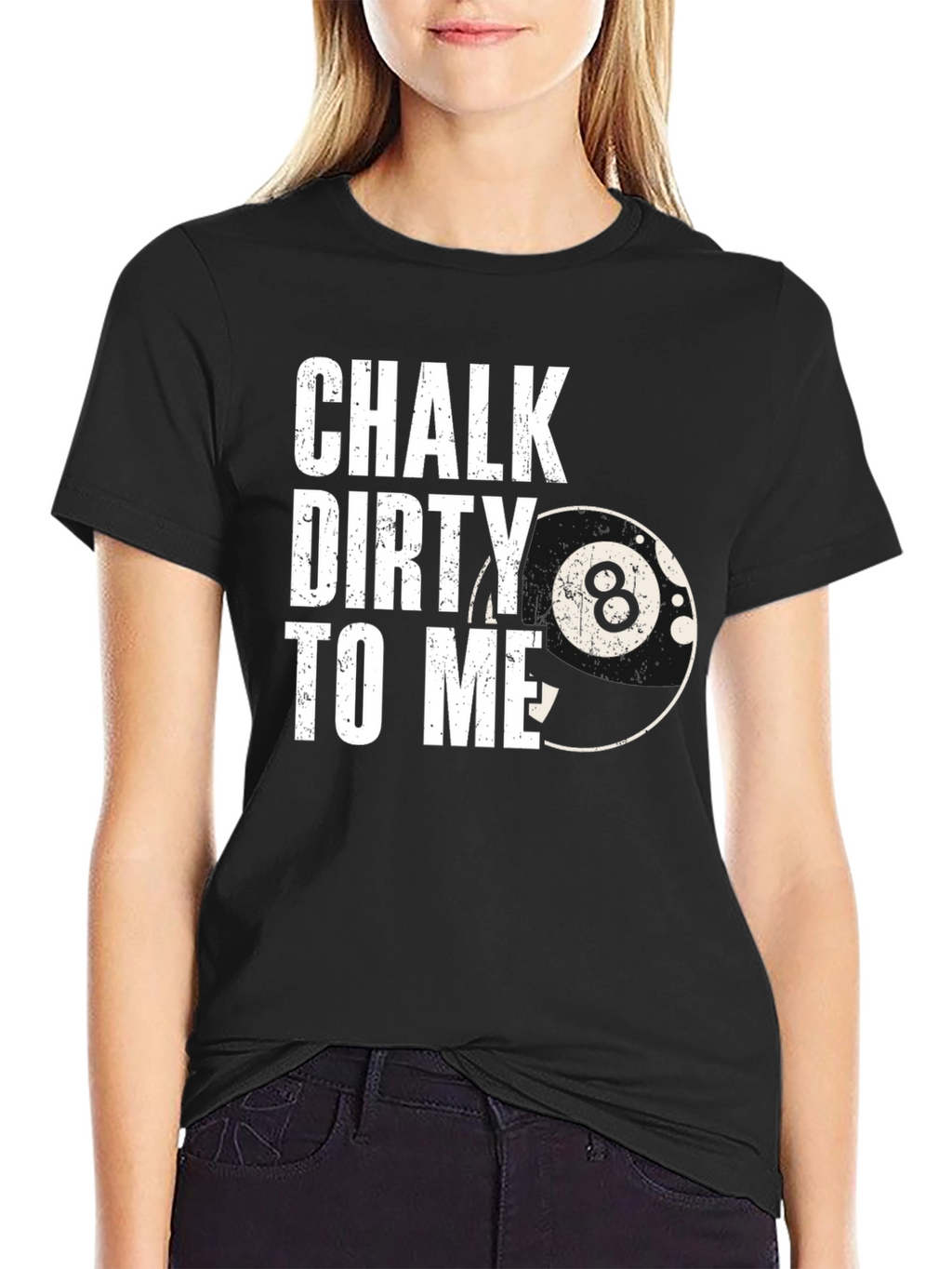 Chalk Dirty to Me Black T-Shirt Billiards Pool