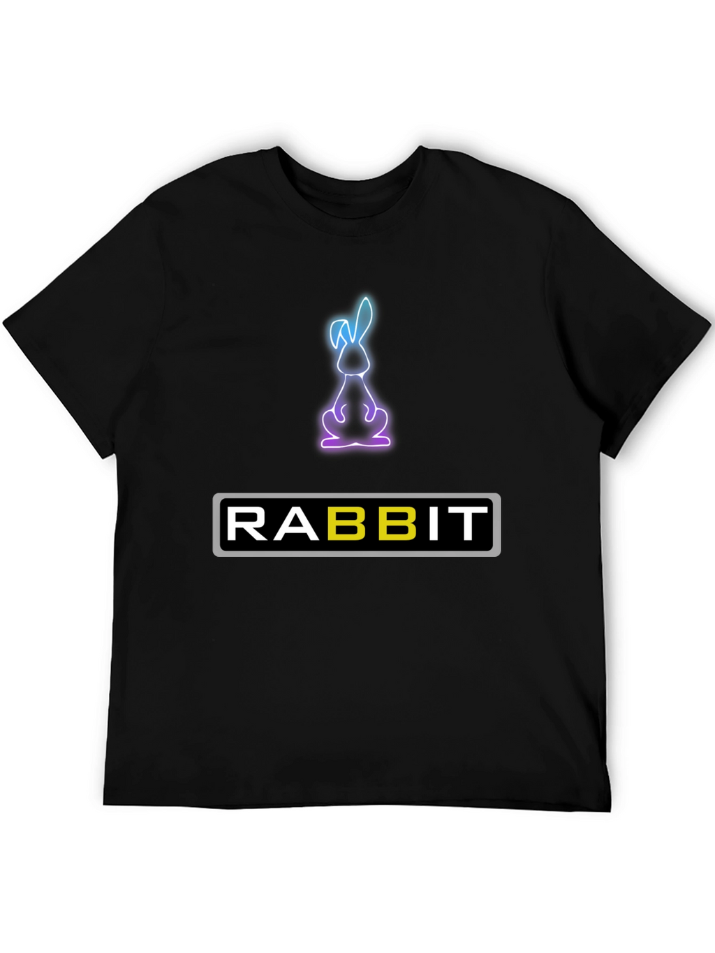 Rabbit Neon Graphic T-Shirt - Soft Cotton Blend