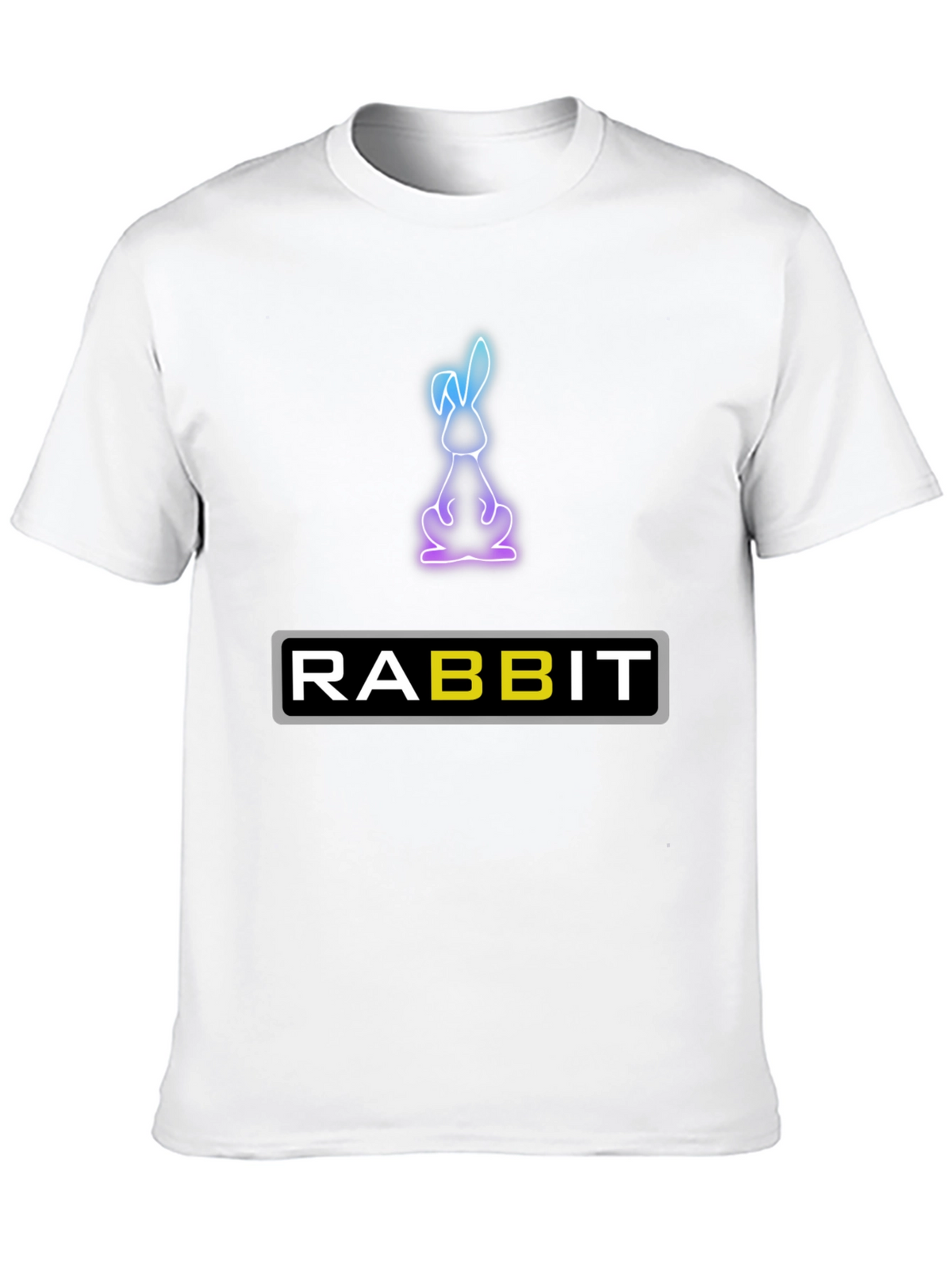 Rabbit Neon Graphic T-Shirt - Soft Cotton Blend