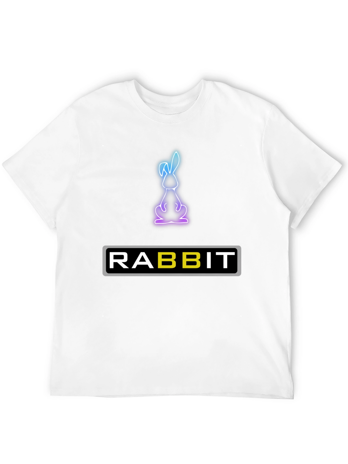 Rabbit Neon Graphic T-Shirt - Soft Cotton Blend