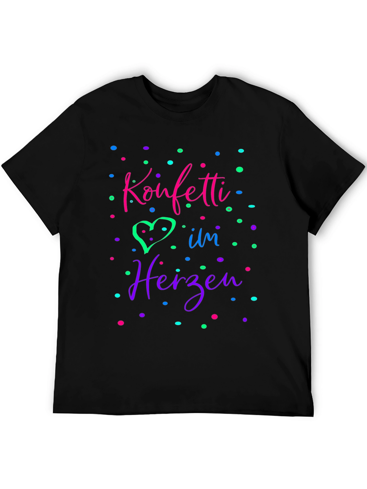 Konfetti im Herzen Black T-Shirt
