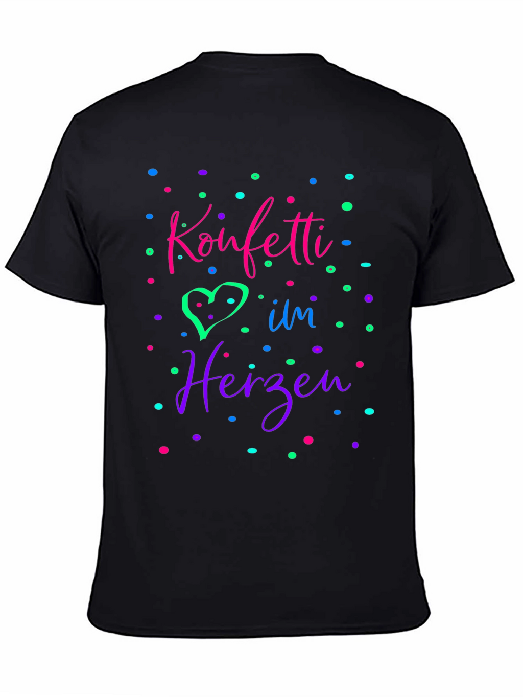 Konfetti im Herzen Black T-Shirt