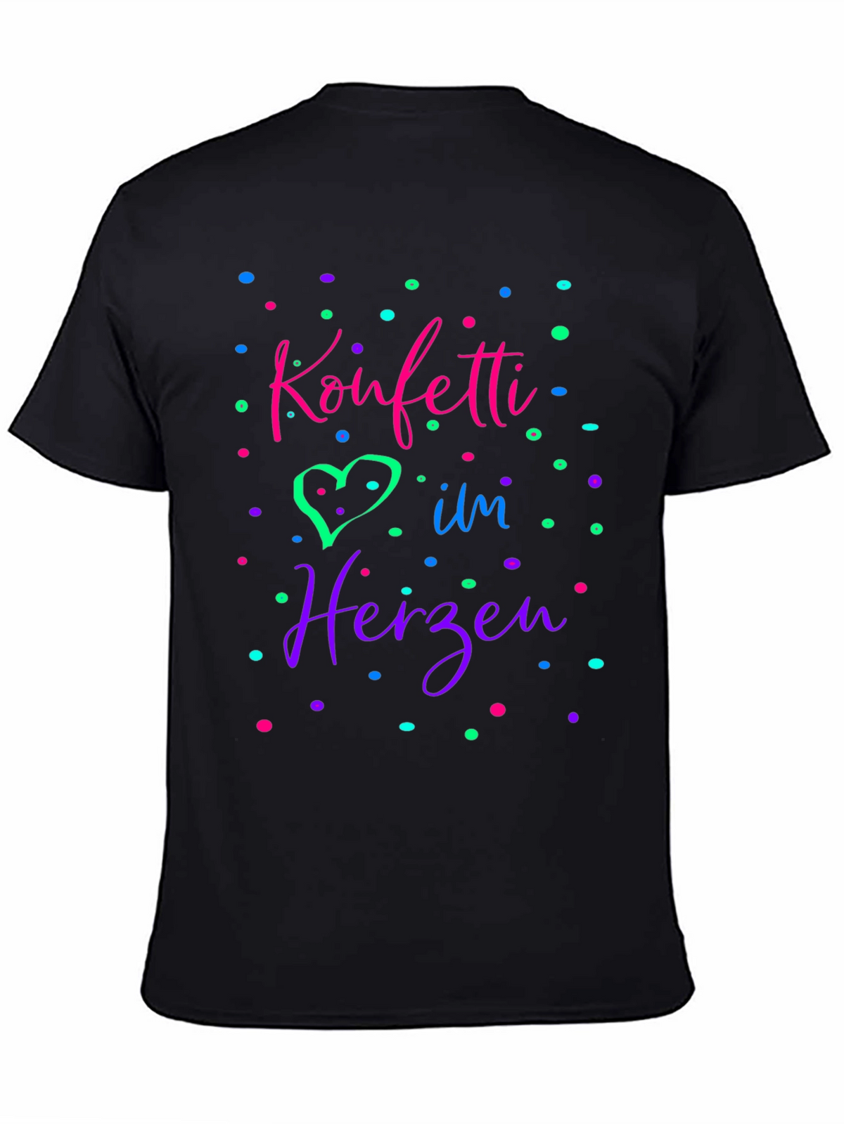 Konfetti im Herzen Black T-Shirt