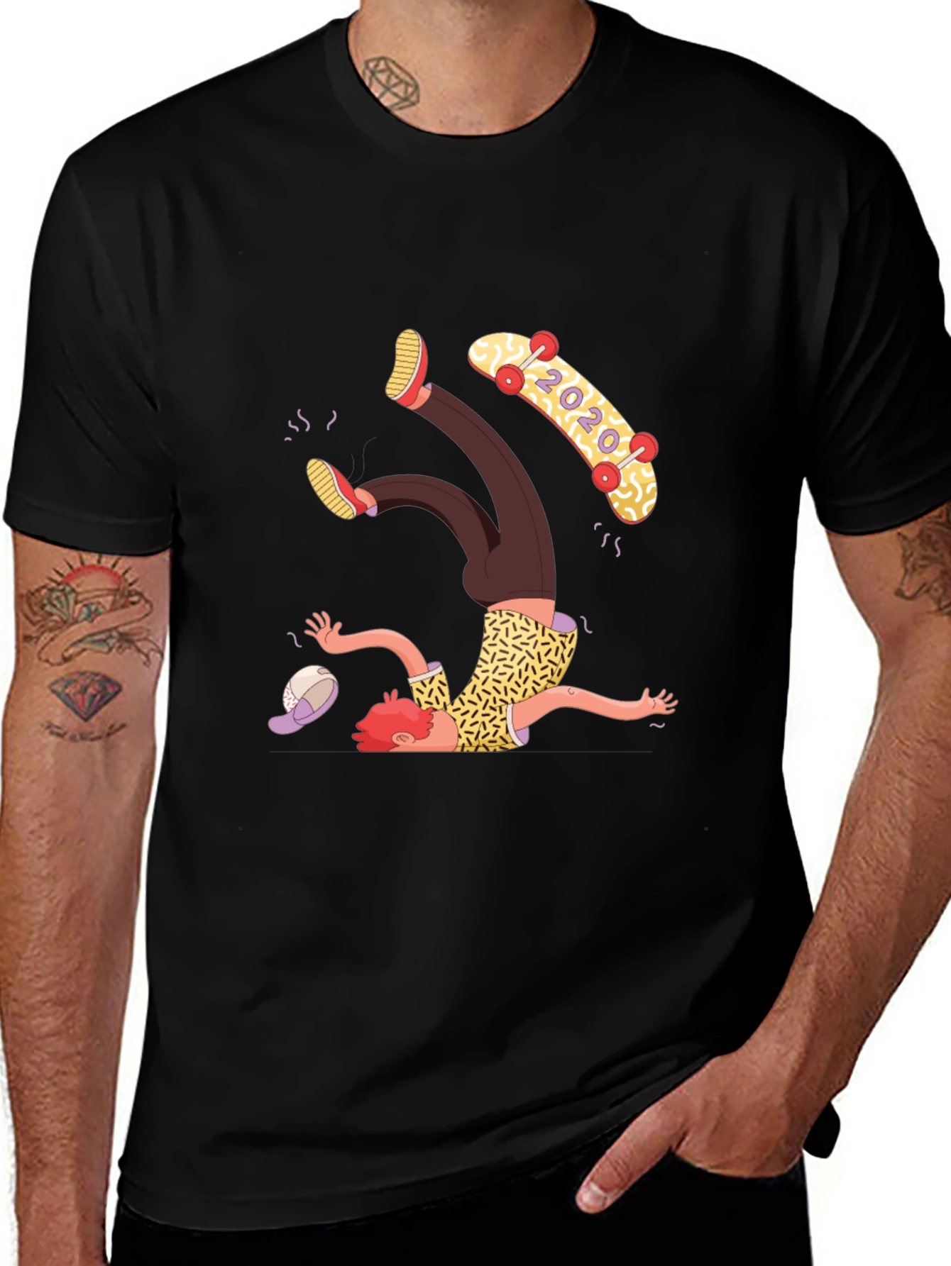 Skateboard Fail T-Shirt - Funny Graphic Tee