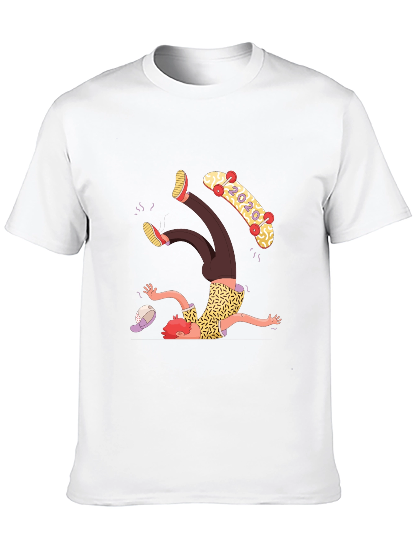 Skateboard Fail T-Shirt - Funny Graphic Tee