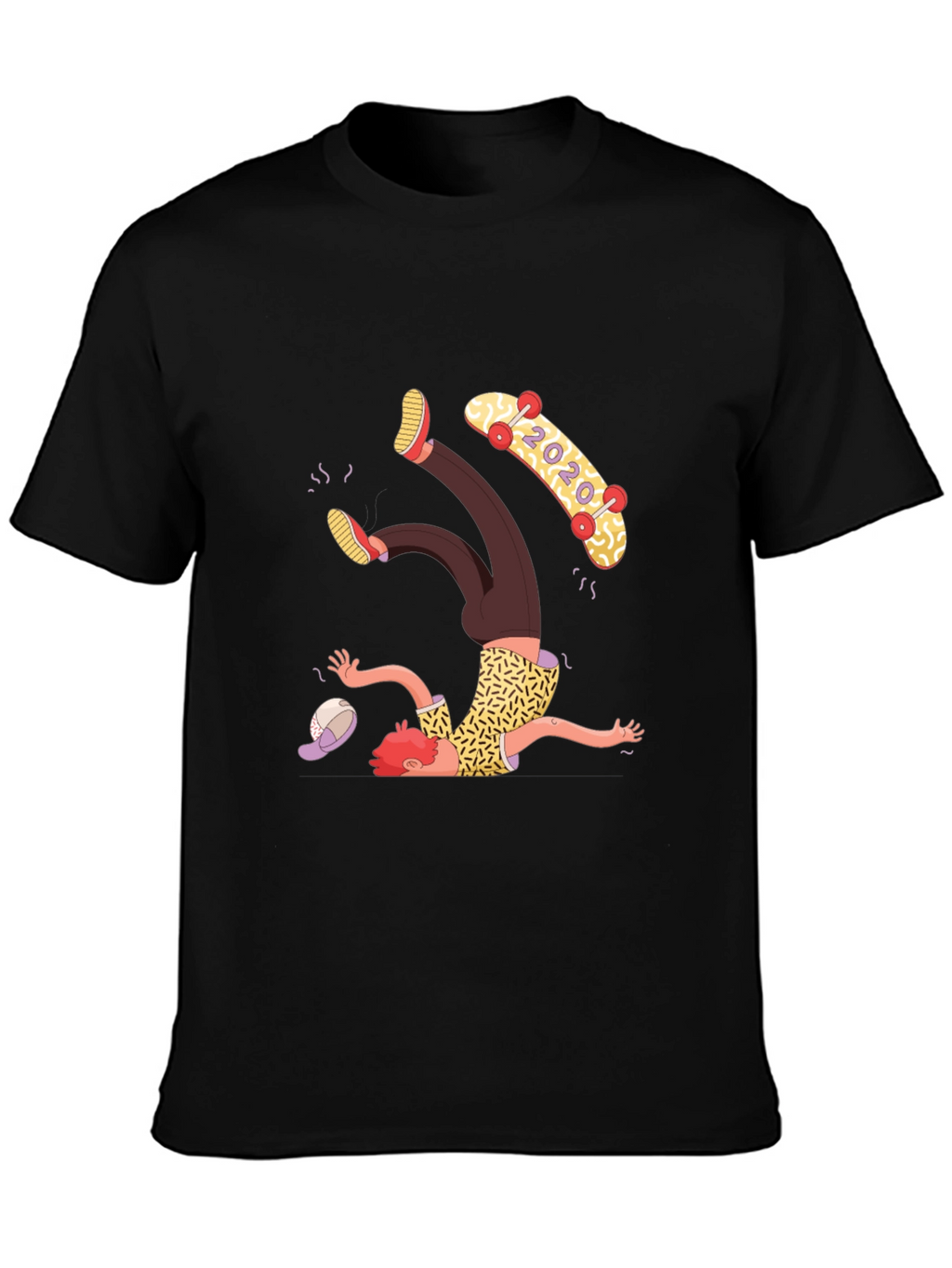Skateboard Fail T-Shirt - Funny Graphic Tee