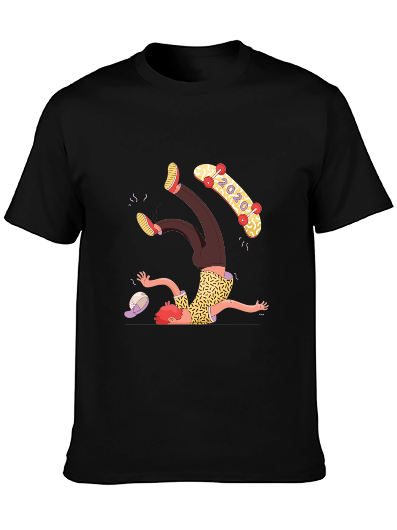 Skateboard Fail T-Shirt - Funny Graphic Tee