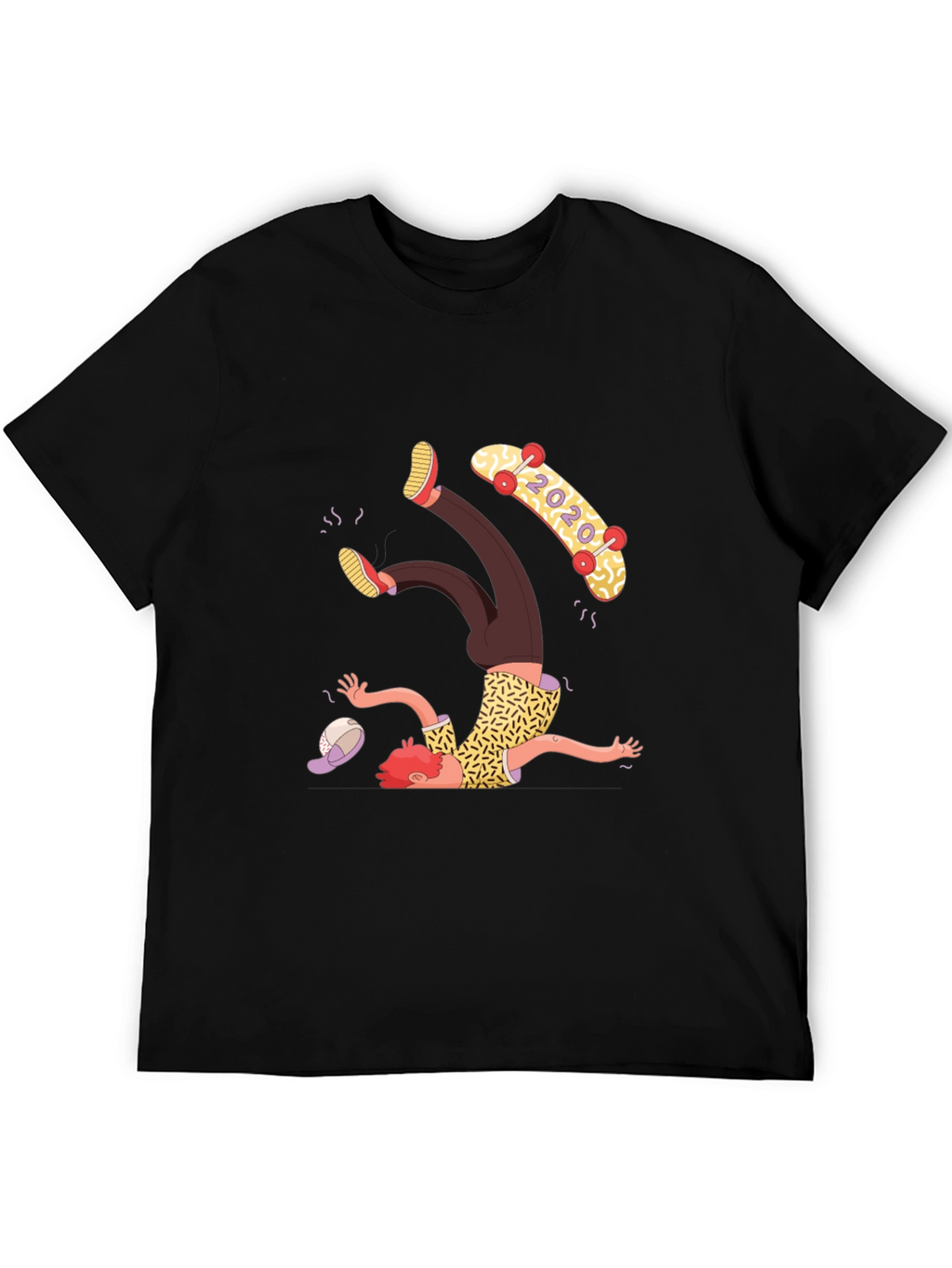 Skateboard Fail T-Shirt - Funny Graphic Tee