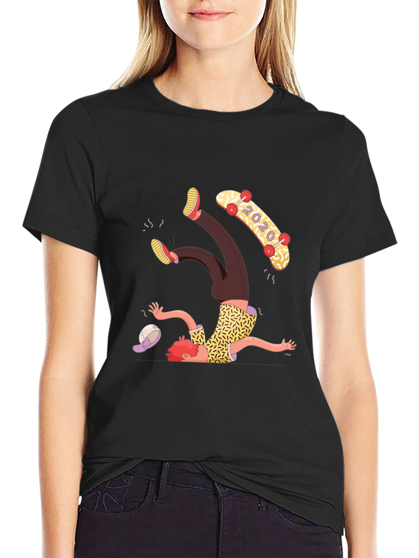 Skateboard Fail T-Shirt - Funny Graphic Tee