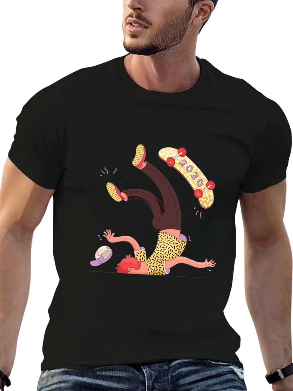 Skateboard Fail T-Shirt - Funny Graphic Tee
