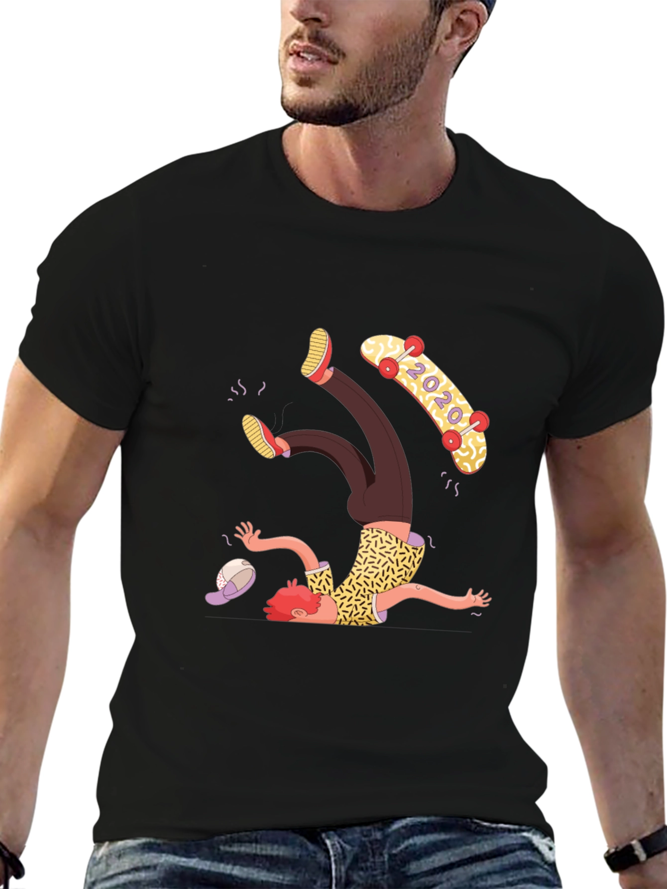 Skateboard Fail T-Shirt - Funny Graphic Tee
