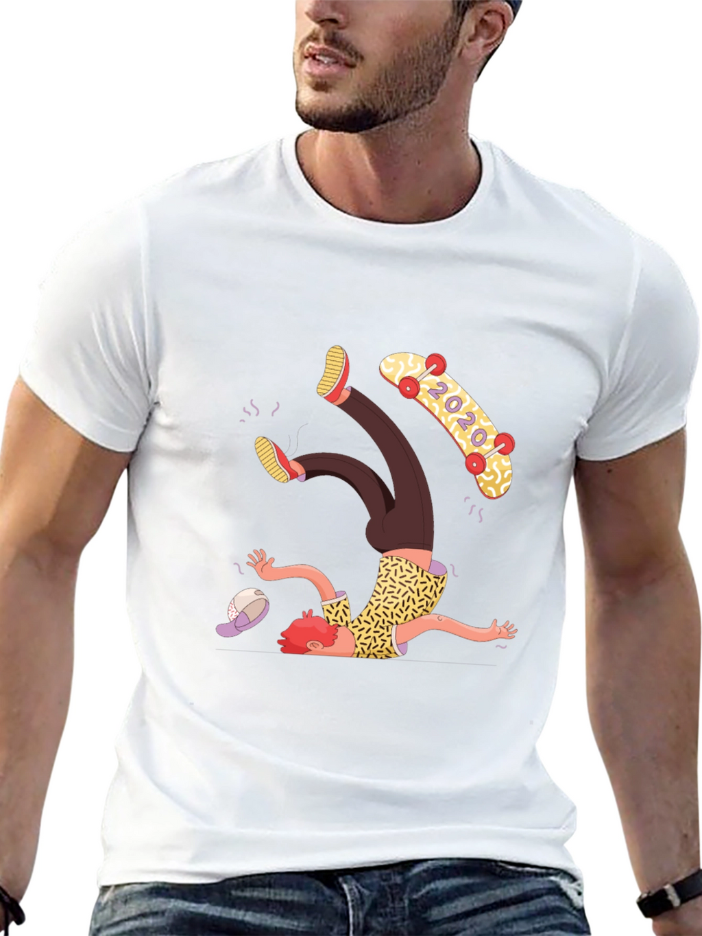 Skateboard Fail T-Shirt - Funny Graphic Tee