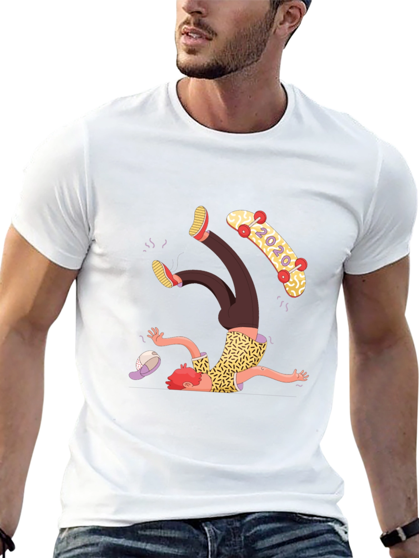 Skateboard Fail T-Shirt - Funny Graphic Tee