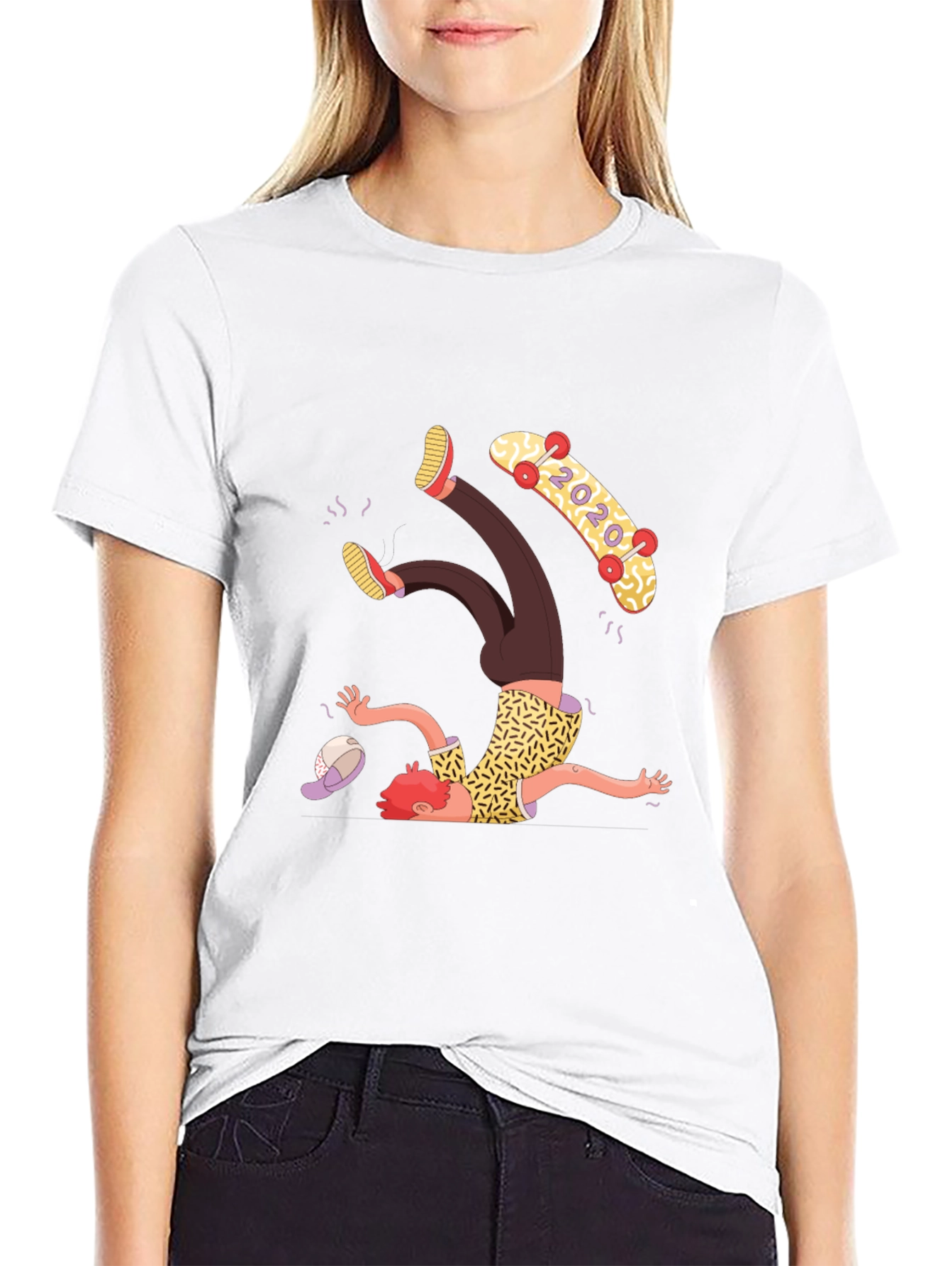 Skateboard Fail T-Shirt - Funny Graphic Tee