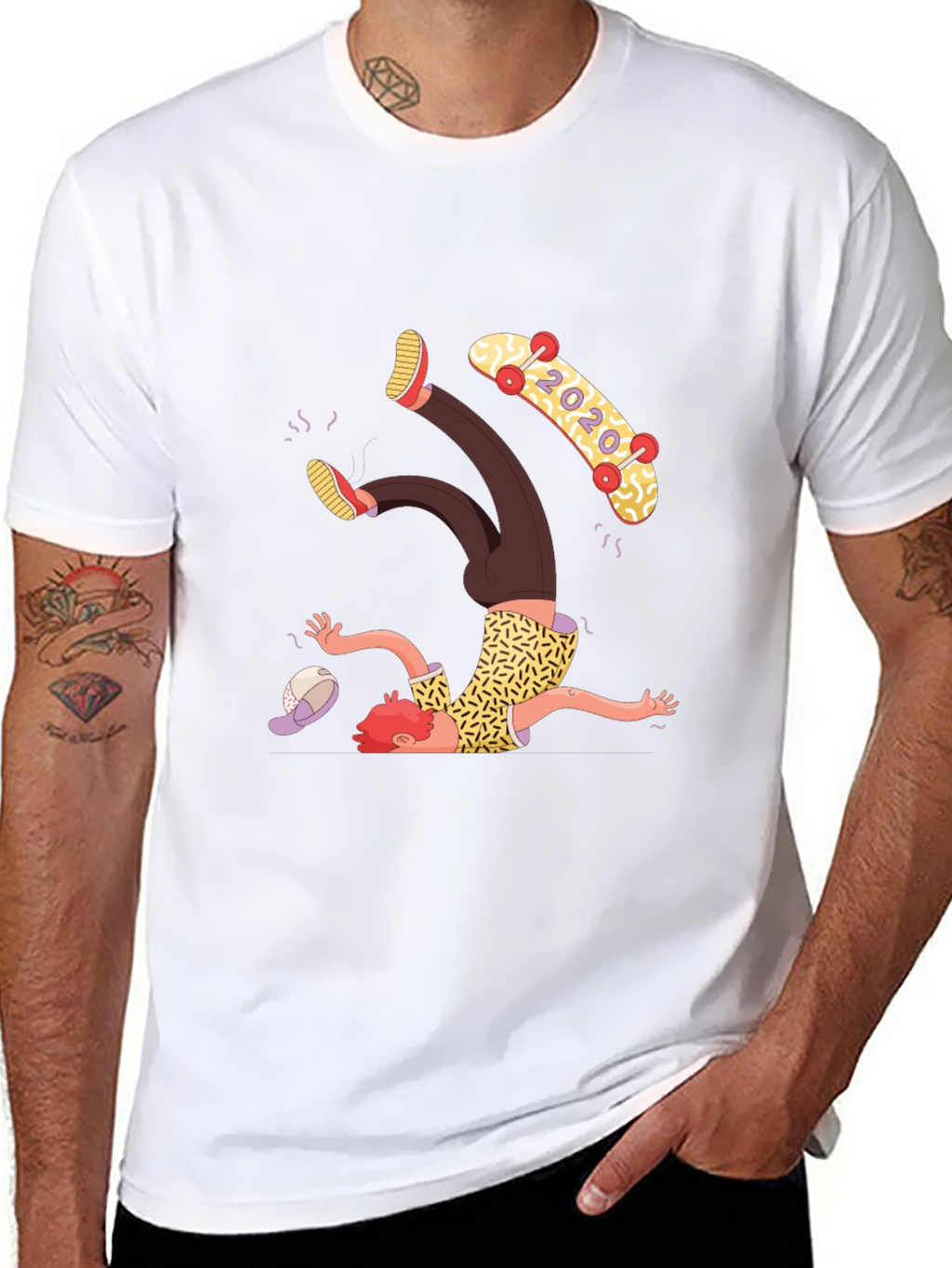 Skateboard Fail T-Shirt - Funny Graphic Tee