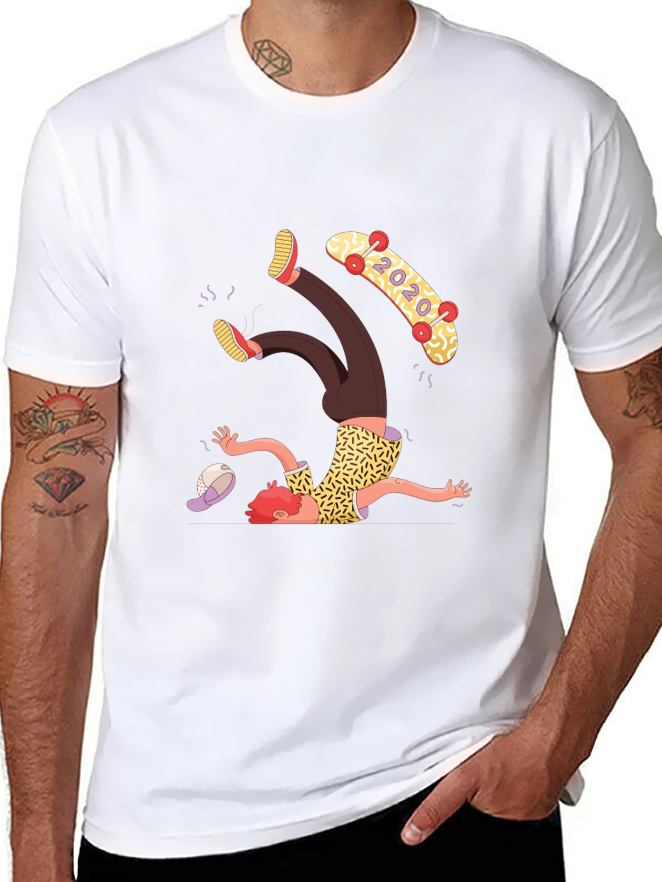 Skateboard Fail T-Shirt - Funny Graphic Tee