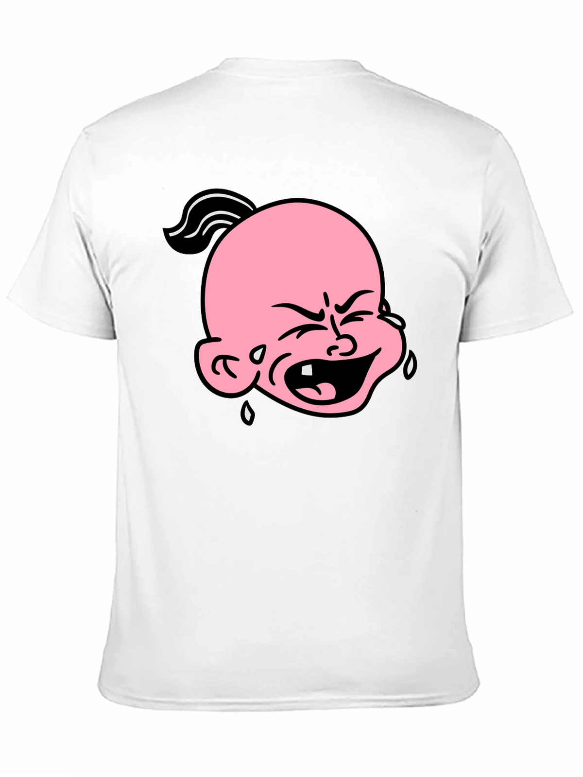 Cartoon Crying Baby T-Shirt - Black Graphic Tee