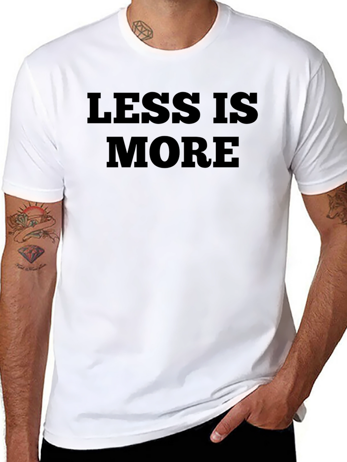 Less is More Graphic Tee - Black