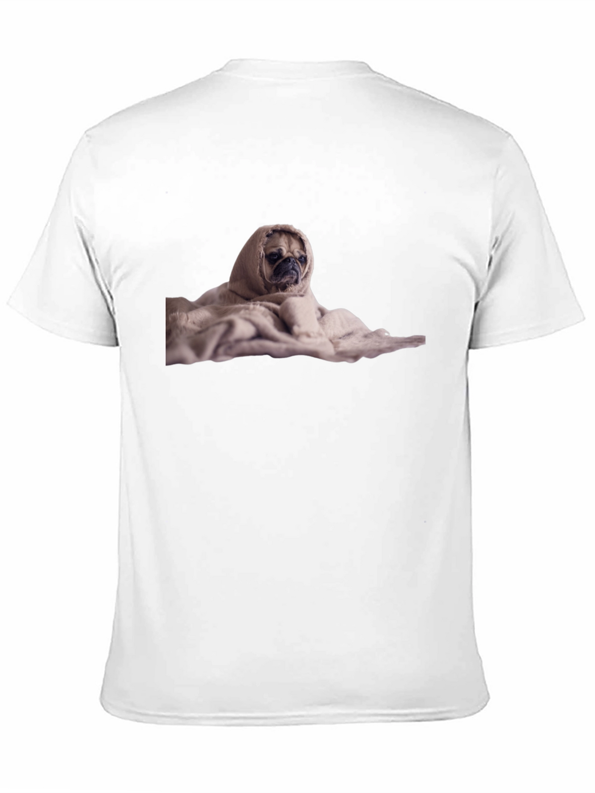 Pug Wrapped in a Blanket Graphic T-Shirt