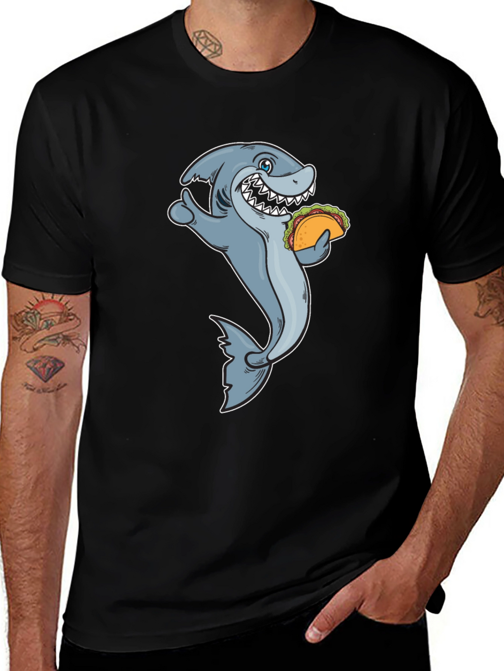 Shark Taco Funny Graphic Tee