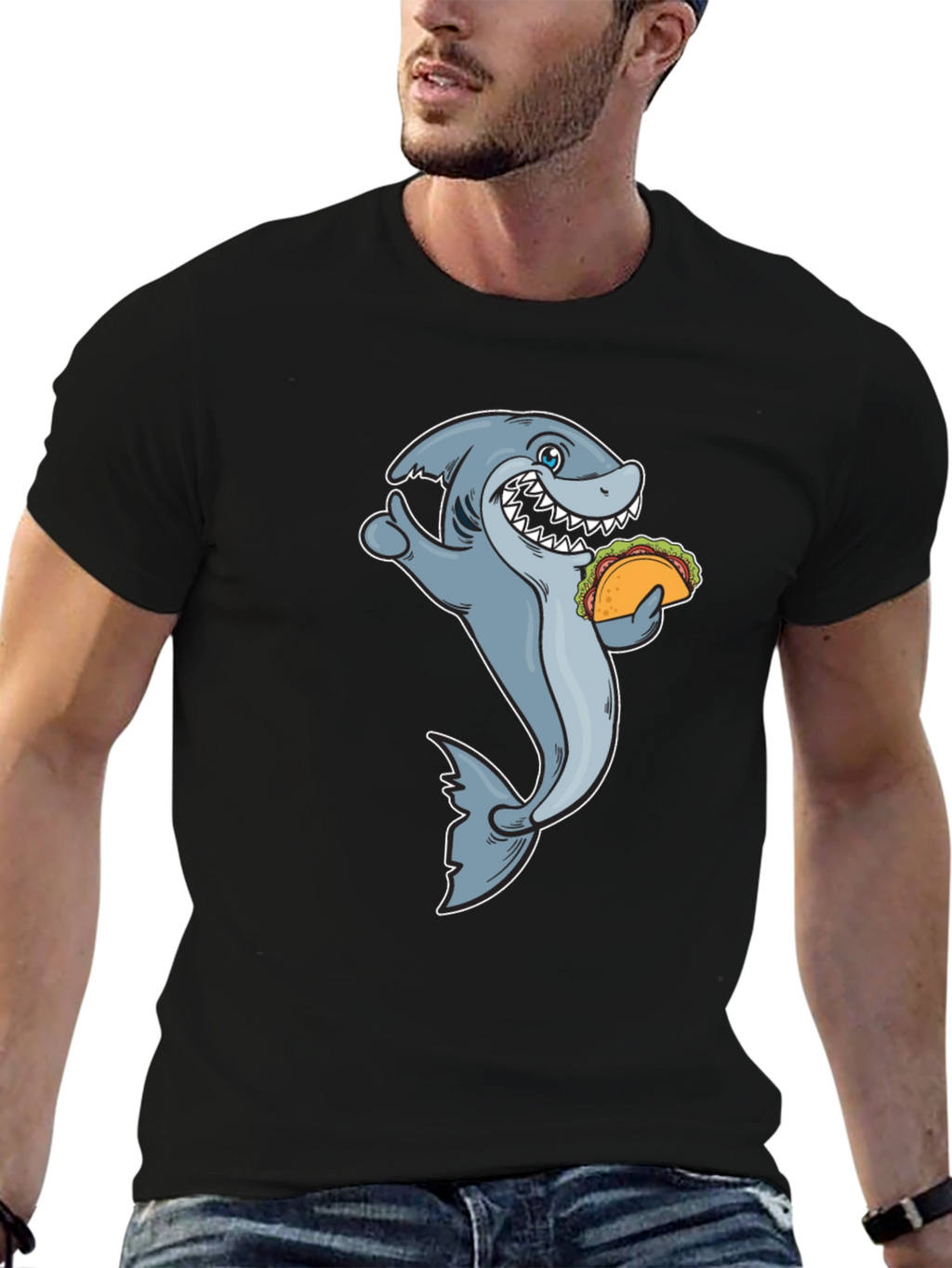 Shark Taco Funny Graphic Tee