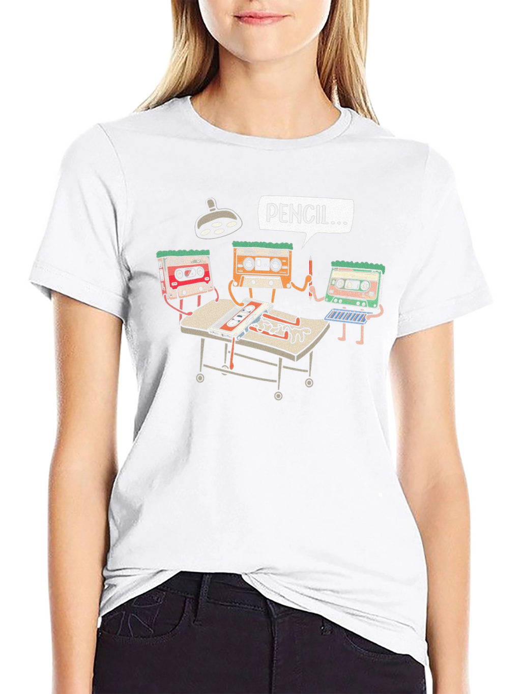 Retro Tape Surgery T-Shirt - Black Graphic Tee