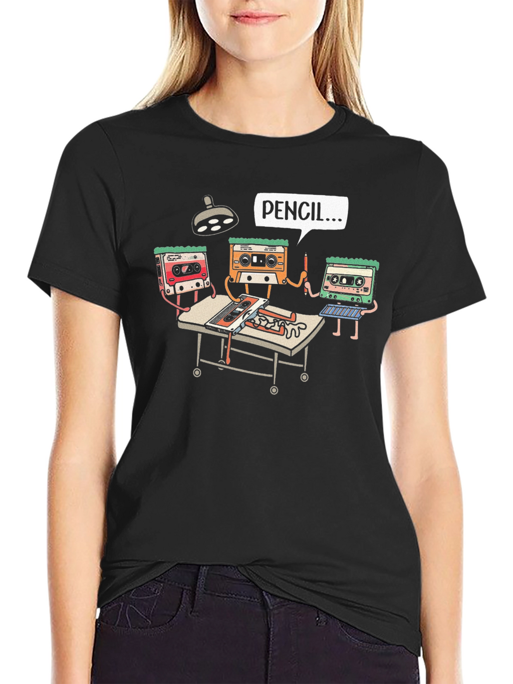 Retro Tape Surgery T-Shirt - Black Graphic Tee